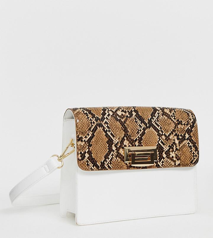 Glamorous Two Tone Structured Shoulder Bag