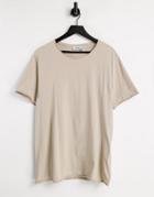 Weekday Dark T-shirt In Beige-neutral