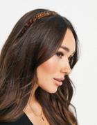 The Basik Edition Tortoise Chain Metal Headband-brown