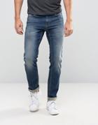 Sisley Slim Fit Jeans In Mid Wash - Blue