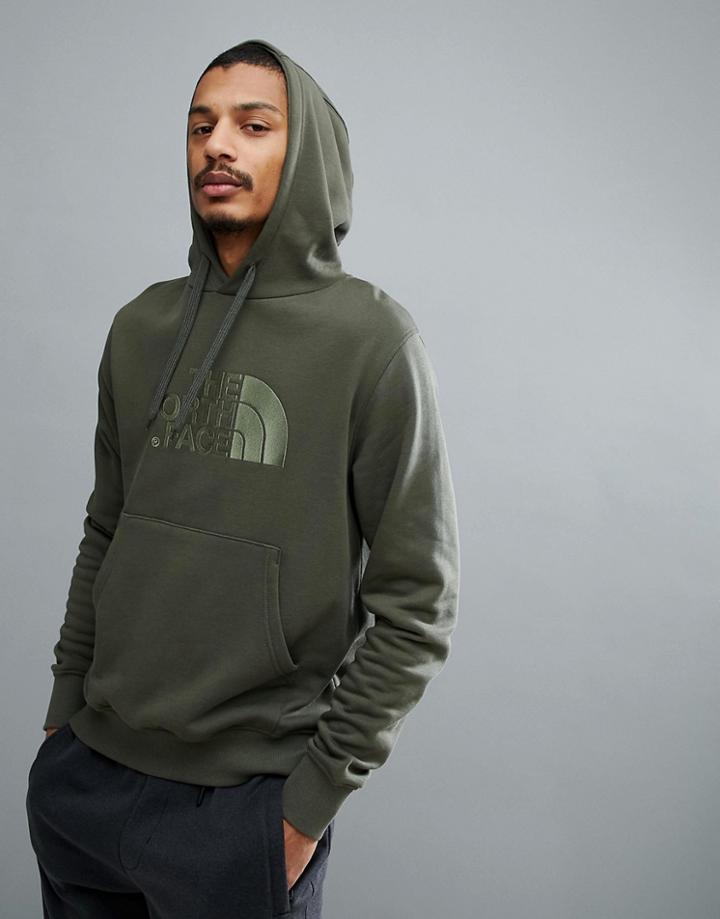 The North Face Drew Peak Pullover Hoodie In Green - Green