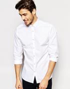 Noak Shirt With Popper Buttons - White