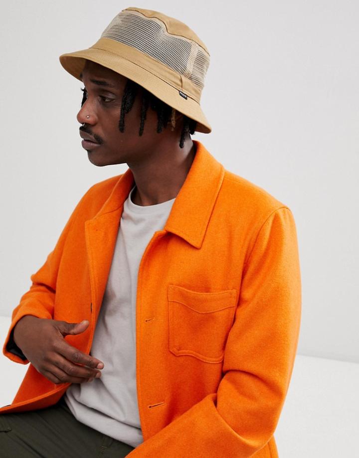 Brixton Hardy Bucket Hat With Mesh Panel - Beige