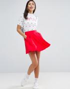 Asos Mini Pleated Skirt - Red