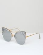 Aldo Cat Eye Sunglasses With Marble Print - Gray