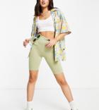 Collusion Legging Shorts In Pale Green Set