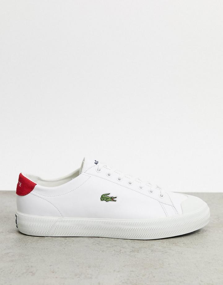 Lacoste Gripshot Sneakers In White / Red