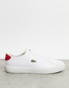Lacoste Gripshot Sneakers In White / Red
