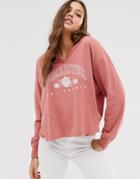 Hollister Long Sleeve T-shirt In Blush-pink