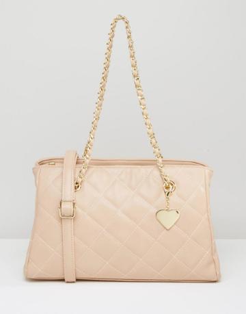 Marc B Quilted Kiss Shoulder Bag - Brown
