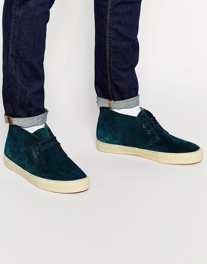 Clarks Originals Desert Vulc Chukka Boots - Blue