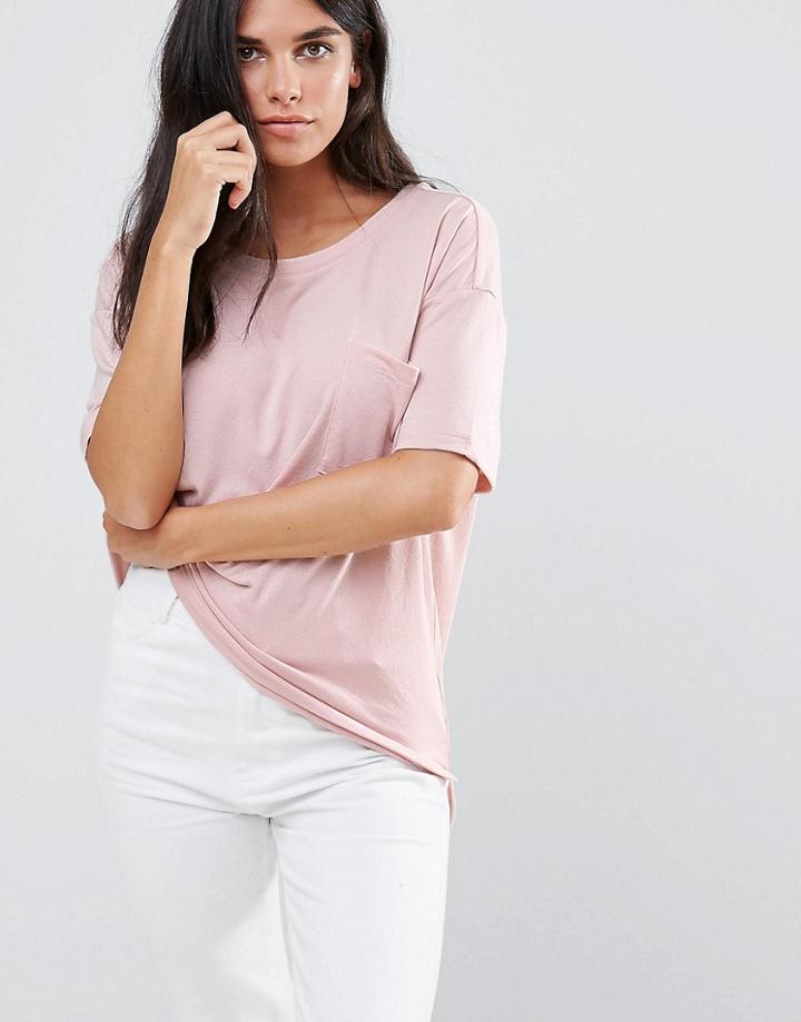 Jdy Merle Pocket T-shirt - Pink
