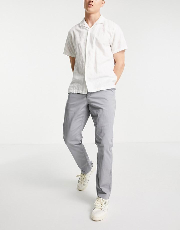 New Look Slim Chinos In Mid Blue-blues
