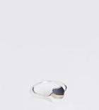 Asos Design Sterling Silver Fine Hex Pinky Ring