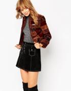Asos Jacket In Patchwork Leather - Multi