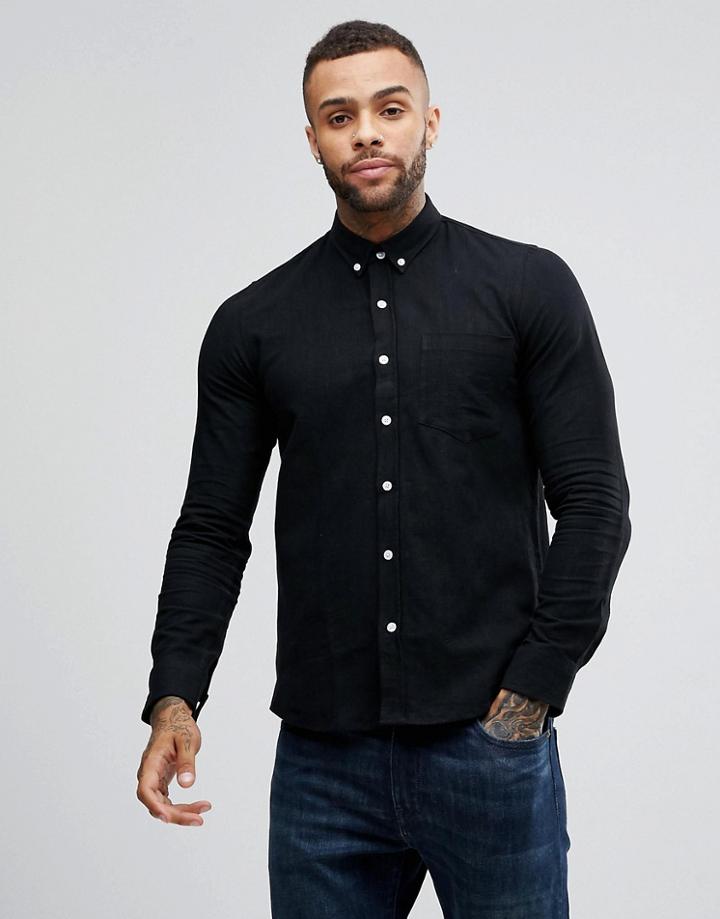 Just Junkies Linen Mix Shirt - Black