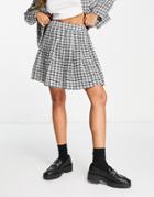 New Look Mini Tennis Skirt In Black And White Check - Part Of A Set