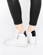 Adidas Originals Superstar High Top White Sneakers - White