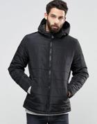 Only & Sons Hooded Quilted Jacket - Black