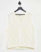 Pull & Bear Jersey Vest In Sand-brown