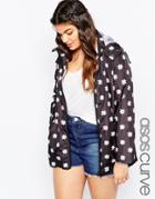 Asos Curve Pac-a-trench In Floral Print - Floral Print