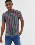 Jack & Jones Originals T-shirt With Vertical Stripe Pique In Teal - Green