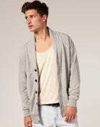 Asos Shawl Collar Cardigan - Gray