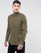 Fred Perry One Pocket Oxford Shirt In Green - Green