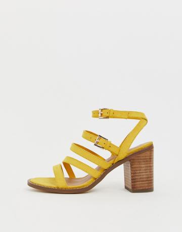 Asos Design Tycoon Heeled Sandals - Yellow