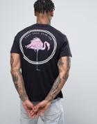 Friend Or Faux Flamingo Back Print T-shirt - Navy