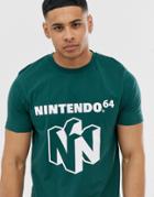 Asos Design Nintendo 64 T-shirt-green