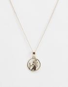 Chained & Able St Christopher Necklace In Gold