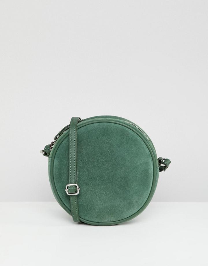 Depp Suede Round Bag - Green