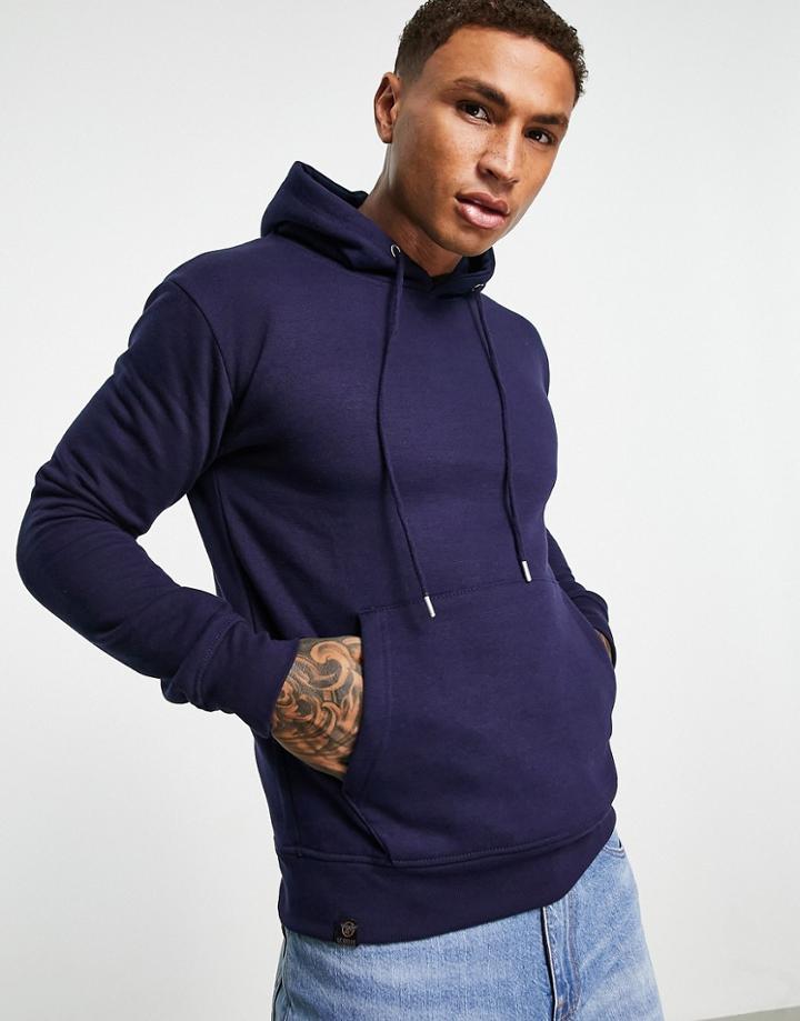 Le Breve Overhead Hoodie In Navy