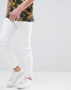 Boss Tapered Fit Fit White Jeans - White