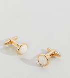 Designb Cream Stone Cufflinks Exclusive To Asos - Gold