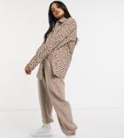 Reclaimed Vintage Inspired Unisex Shirt In Animal Print-brown