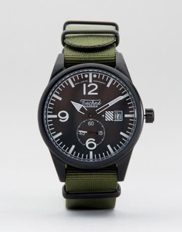 Techne Harrier Nato Strap Watch In Olive - Green
