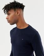 Tommy Hilfiger Ribbed Long Sleeve T-shirt - Black