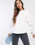 Y.a.s. Radhika Smock Top In White