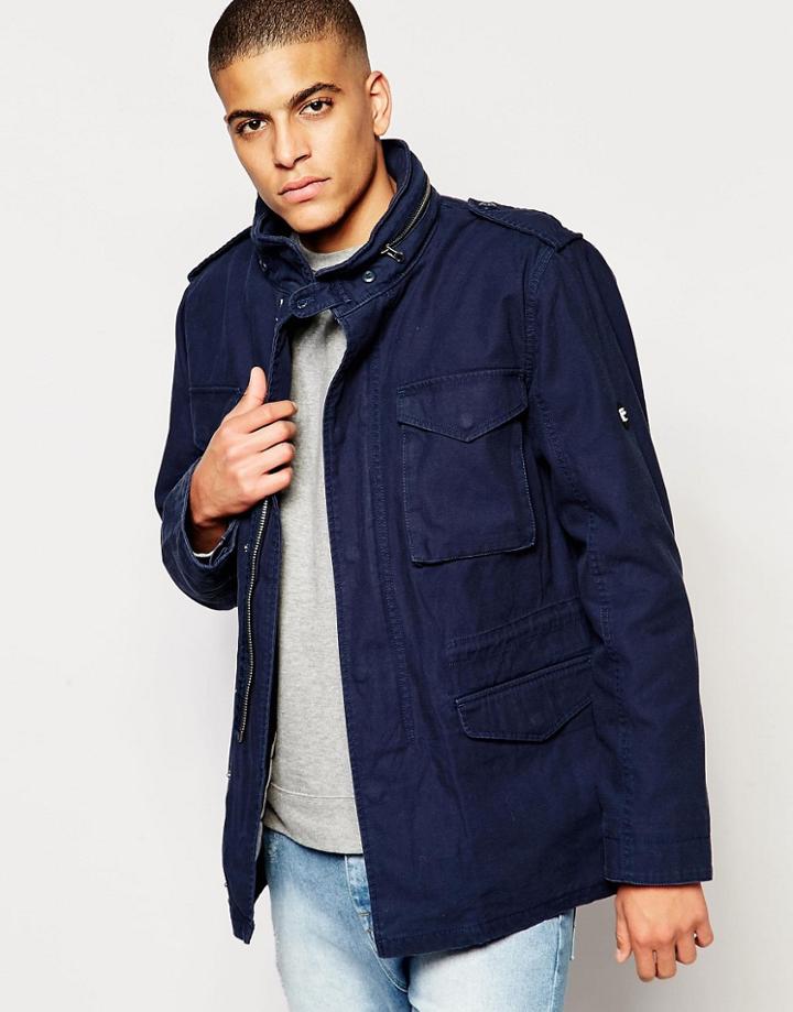 Original Penguin Military Style Jacket - Navy