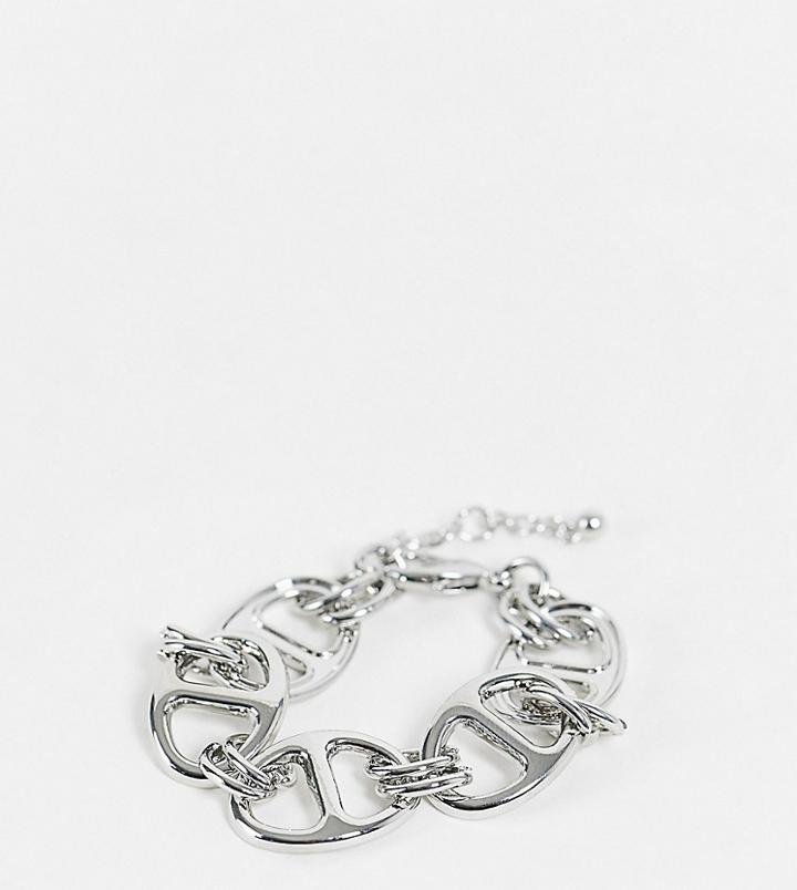Designb London Exclusive Oval Chain Bracelet In Silver