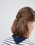 Orelia Pearl Cresent Hair Clip - Gold