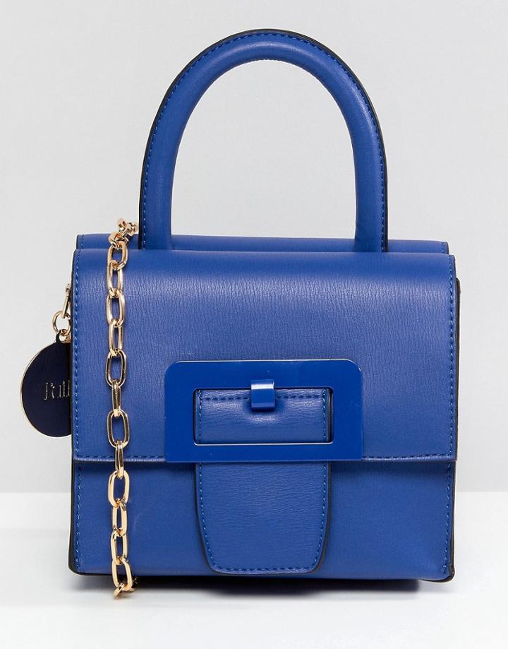 Faith Mini Buckle Cross Body Bag - Blue