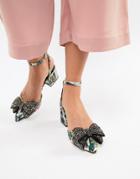 Asos Design Santino Embellished Mid Heels - Multi
