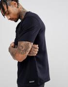 Element Basic Pocket T-shirt In Black - Red