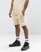 Good For Nothing Jersey Shorts - Beige