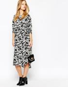 Minimum Printed Long Line Maxi Shirt Dress - 999 Black