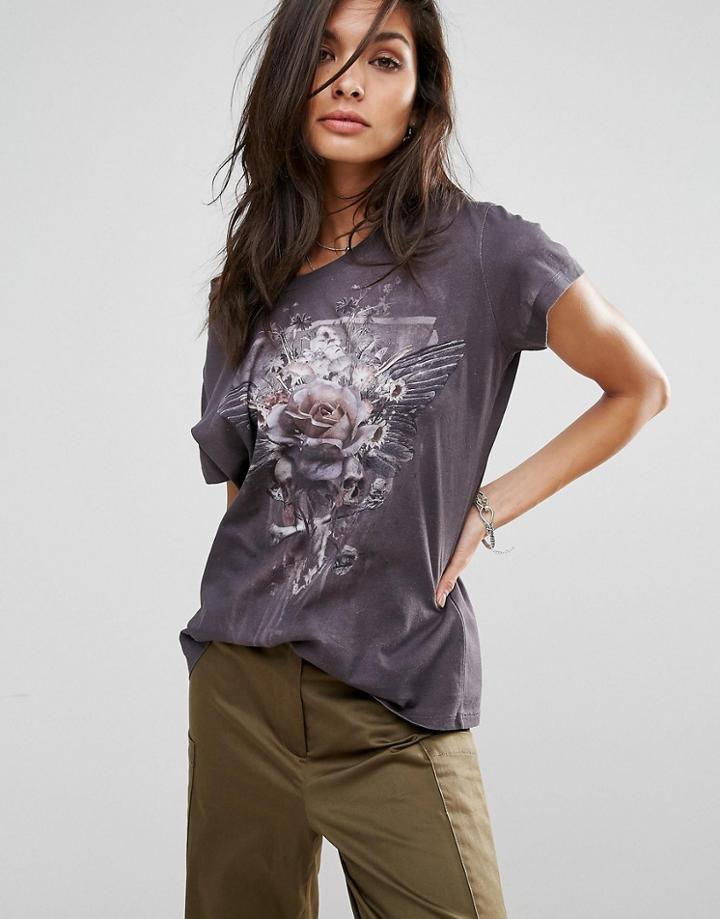 Religion Rose T Shirt - Black