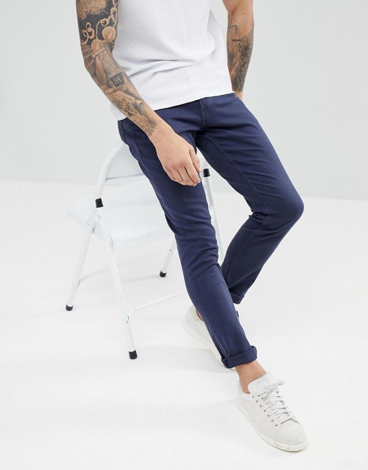 Jack & Jones Slim Fit Jeans In Navy Colored Denim - Navy
